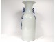 Large vase balustrade Chinese porcelain white-blue phoenix peacocks flowers nineteenth