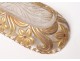 Empty pocket door comb cup crystal glass Saint-Louis gilding flower twentieth