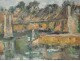 HST painting Georges Ballerat landscape Bono Bridge Morbihan Brittany twentieth