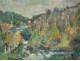 HST painting Georges Ballerat wood landscape Pont-Sal Morbihan Brittany twentieth