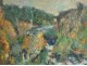 HST painting Georges Ballerat wood landscape Pont-Sal Morbihan Brittany twentieth