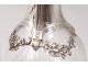 Pair sterling silver ewers crystal Minerva goldsmith Lefebre vine nineteenth