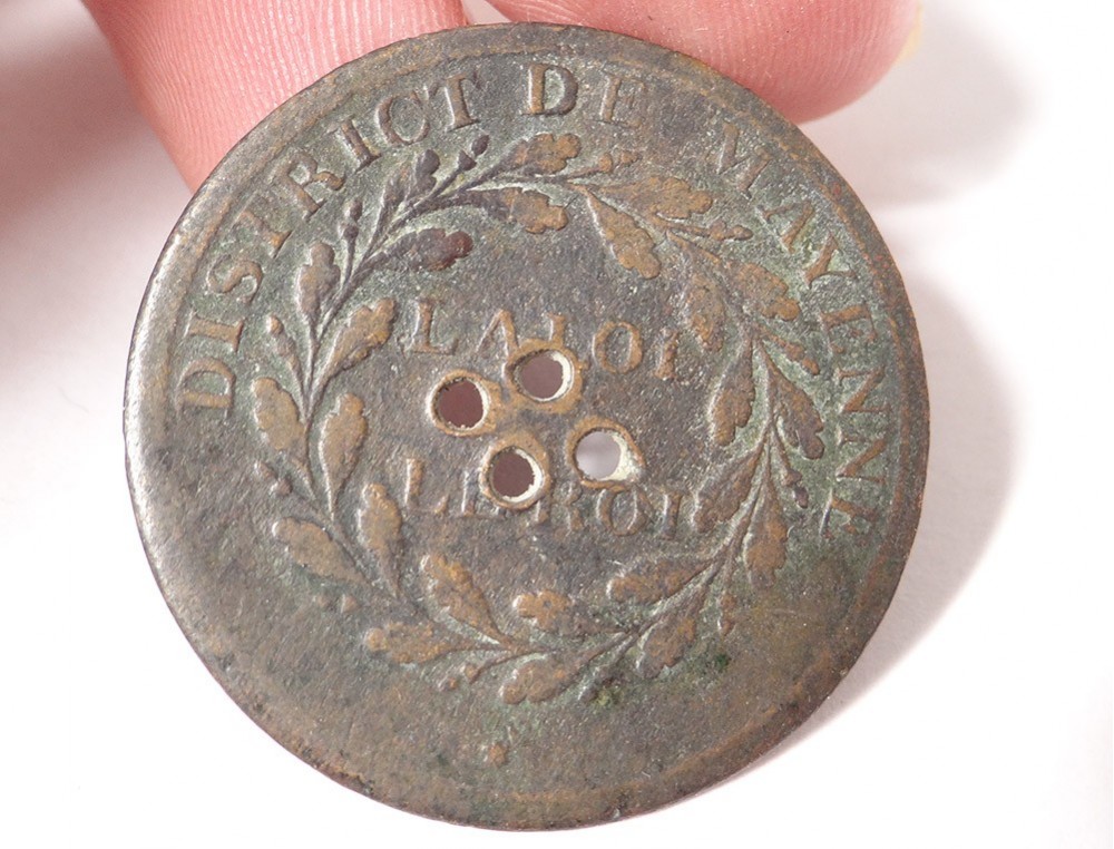 Lot De 10 Boutons Anciens Métal Marine Argenté 20mm - Neufs, Fabrication France