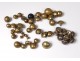 Lot 48 antique buttons brass metal Paris collection nineteenth century