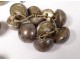 Lot 48 antique buttons brass metal Paris collection nineteenth century