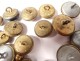 Lot 48 antique buttons brass metal Paris collection nineteenth century