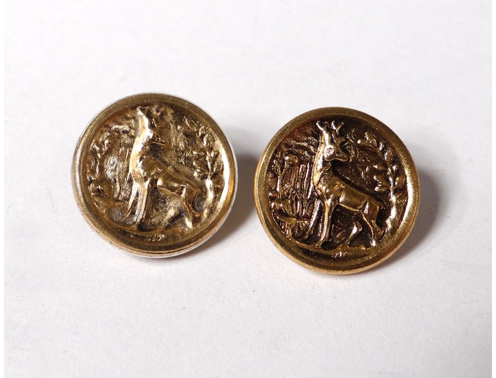 LOT 7 BOUTONS De Chasse Venerie Anciens En Metal Differentes Tailles