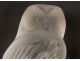 Press - paper signed Lalique crystal, shaped owl twentieth