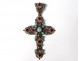 Bressan cross pendant emulsion bressans turquoise cabochons flowers nineteenth