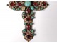 Bressan cross pendant emulsion bressans turquoise cabochons flowers nineteenth