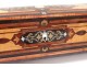 Glove box marquetry loupe wood rose Leruth Paris Napoleon III nineteenth