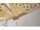 Fan engraving watercolor characters french romantic fan nineteenth campaign