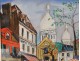 Watercolor gouache Lucien Genin market Paris Place du Tertre Montmartre twentieth