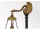 Empire night lamp lamp bronze swan heads rams nineteenth century