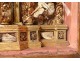 Table reliquary paperolle baroque altarpiece Virgin Saints martyrs XVII