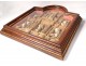 Table reliquary paperolle baroque altarpiece Virgin Saints martyrs XVII