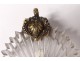 Crystal-cut crystal-porcelain pendant Christ crucifix metal nineteenth