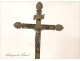 Silvered bronze crucifix Christ, nineteenth