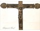 Silvered bronze crucifix Christ, nineteenth