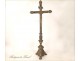 Silvered bronze crucifix Christ, nineteenth