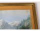 Small watercolor landscape snowy mountains forest forest fir 1904 twentieth