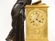 Bronze clock antique woman Reading palmettes Restoration nineteenth clock