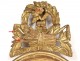 Barometer carved wood gilded flowers wheat ears wheat Louis XVI eighteenth century