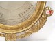 Barometer carved wood gilded flowers wheat ears wheat Louis XVI eighteenth century