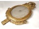 Barometer carved wood gilded flowers wheat ears wheat Louis XVI eighteenth century