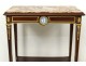 Small coffee table Louis XVI mahogany marble gilt bronze Wedgwood nineteenth