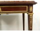 Small coffee table Louis XVI mahogany marble gilt bronze Wedgwood nineteenth