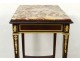 Small coffee table Louis XVI mahogany marble gilt bronze Wedgwood nineteenth