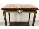 Small coffee table Louis XVI mahogany marble gilt bronze Wedgwood nineteenth