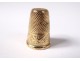 Thimble solid gold 18 carat head eagle monogram 3,54gr thimble nineteenth