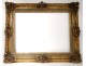 Large golden stuccoed wood frame shells flowers Regency french nineteenth frame