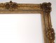 Large golden stuccoed wood frame shells flowers Regency french nineteenth frame