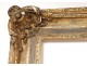 Large golden stuccoed wood frame shells flowers Regency french nineteenth frame