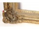 Large golden stuccoed wood frame shells flowers Regency french nineteenth frame
