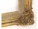 Large golden stuccoed wood frame shells flowers Regency french nineteenth frame