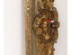 Large golden stuccoed wood frame shells flowers Regency french nineteenth frame