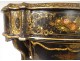 Blackened wood planter mother-of-pearl gilding Chinese decor pagodas Napoleon III nineteenth