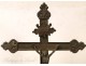 Silvered bronze crucifix Christ, nineteenth