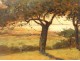 HST tablau landscape forest Fontainebleau Barbizon Doumenq painting twentieth century