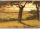 HST tablau landscape forest Fontainebleau Barbizon Doumenq painting twentieth century