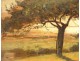 HST tablau landscape forest Fontainebleau Barbizon Doumenq painting twentieth century
