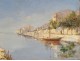 HST table landscape edge sea port South France boat Mediterranean Billot twentieth