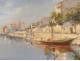 HST table landscape edge sea port South France boat Mediterranean Billot twentieth