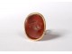 Stamp seal intaglio agate portrait profile character solid gold 18K nineteenth