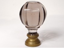 Baccarat smoked cut crystal staircase brass decoration XIXth century