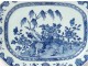 Octagonal porcelain dish China white-blue garden landscape Qianlong eighteenth
